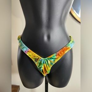 Tropical velvet bikini bottom